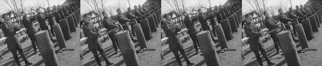 Four frames from Enthusiasm (1930)
